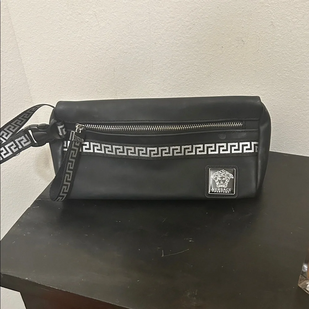 Versace Black and Silver toiletry Bag